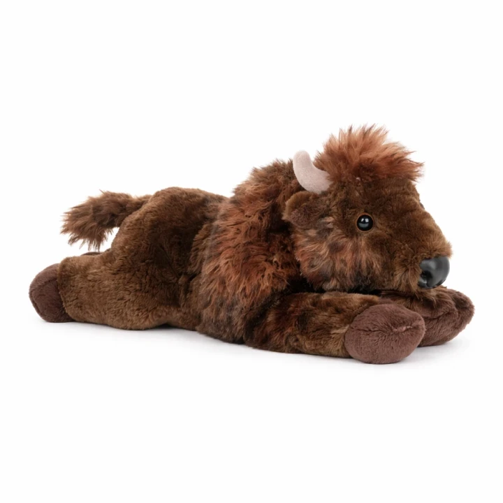 custom 8 inch plush bison with t-shirt and printed logo