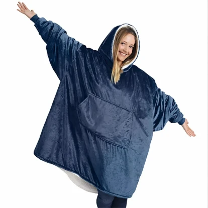 custom extra cozy blanket hoodie with printed logo