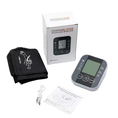 FDA-approved digital arm blood pressure monitor with voice guidance, large LCD screen, and wide cuff – customizable for wellness programs