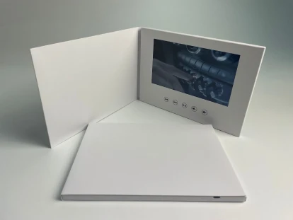 Custom printed video greeting card with 4.3 inch LCD screen and full-color design