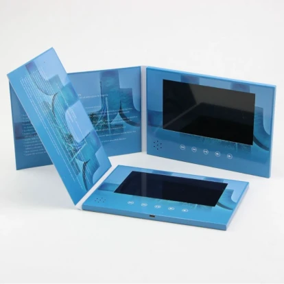 Custom printed video brochure designed for nonprofit campaigns and appreciation gifts, featuring IPS screen and personalized messaging