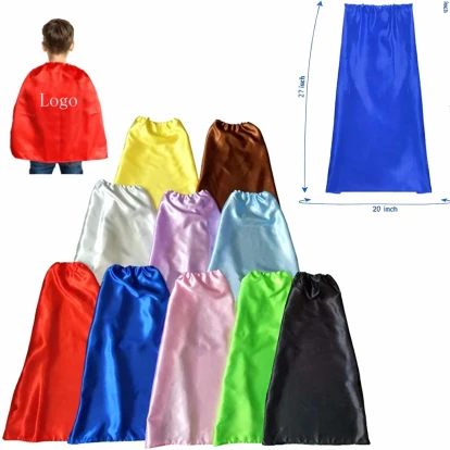 promotional kids hero cape with custom logo printed